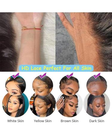 HEFABRIGHT Human Hair HD Lace Frontal Human Hair 13X4 Lace Closure Straight Wave Virgin Human Hair 13X4 Lace Frontal 150 Density Free Part Pre Plucked Hairline Baby Hair Around Natural Black 12 Inch 12 Inch Straight Wave 13x4 Lace Closure - Buy Online on GoSupps.com