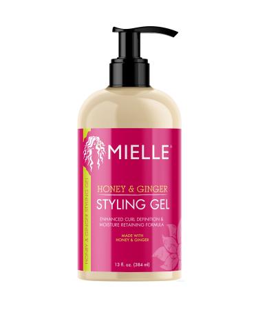 Mielle Organics Honey & Ginger Styling Gel for Enhanced Curl Definition and Moisture Retaining with Aloe for Dry  Curly  Thick  and Frizzy Hair  Non-Sticky  13 Ounces