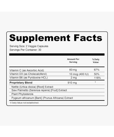 REX MD Prostate Health Support Supplement for Men - 60 Veggie Capsules - Buy Online on GoSupps.com