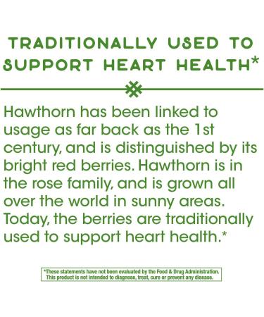 Nature's Way Premium Herbal Hawthorn Berries 530mg - 100 Vcaps, 100 Count Pack - Buy Online on GoSupps.com