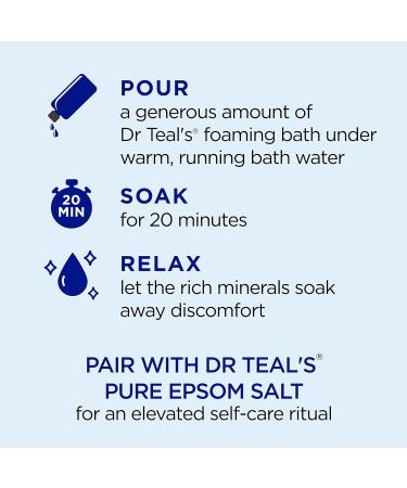 Dr Teal's Foaming Bath with Pure Epsom Salt 34 fl oz - Refresh & Revitalize with Vitamins A, B & C - Pack of 4 - Buy Online on GoSupps.com