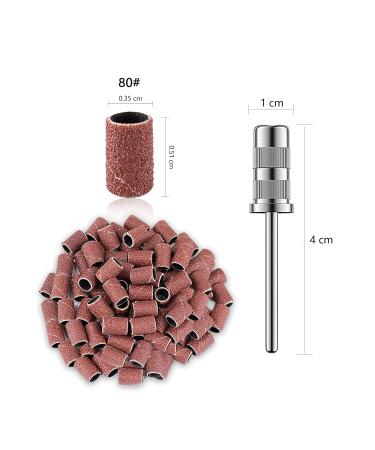 Luckaide 100pcs 180 Grit Grinding Sleeves - Nail Cutter Miller Attachments & Red Nail Art Caps for Manicure & Pedicure - Buy Online on GoSupps.com