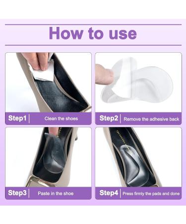 6 Pairs Gel Arch Support Pads - Plantar Fasciitis Shoe Inserts - High Arch Pad Flat Feet Cushions - Relieve Foot Pain - One Size for Women Men (Clear) - Buy Online on GoSupps.com