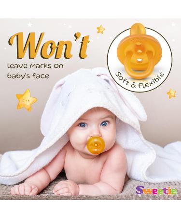 Buy Sweetie Natural Rubber Pacifier - Rounded 6-12 Months | 1 Piece for Comfort & Safety - Buy Online on GoSupps.com