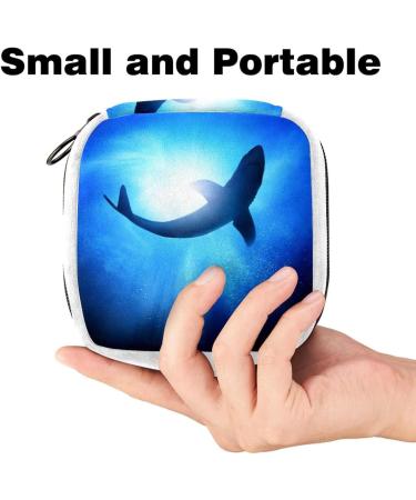 GIAPB Sanitary Napkin Storage Bag - Fish Blue Sea Color - Multi-functional Period & Tampon Holder - Buy Online on GoSupps.com