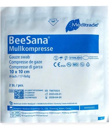 Buy Sterile Compresses 10x10 cm - 50 Pack Mull Bandage Material for Wound Care - Non-Adhesive Insulation 8 Layers - Buy Online on GoSupps.com