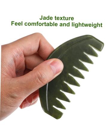 Buy TOVINANNA 3-Piece Portable Jade Massage Comb Set - Natural Jade Hairbrush & Gua Sha Tool for Facial Care | International Shipping Available - Buy Online on GoSupps.com