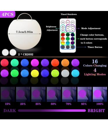 4-Piece Floating Pool Lighting Set | 16 RGB Color Change LED Lights | IP68 Waterproof with Remote Control | Perfect Children's Gift | Enhance Your Pool Experience - Buy Online on GoSupps.com