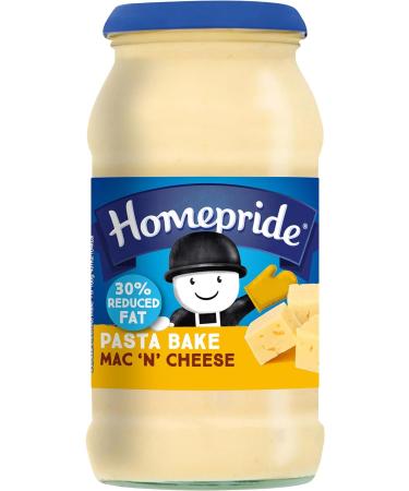 Homepride 30% Reduced Fat Creamy Mac 'n' Cheese Pasta Bake Sauce 485g Jar - Delicious and Healthy Option for Pasta Lovers - Buy Online on GoSupps.com