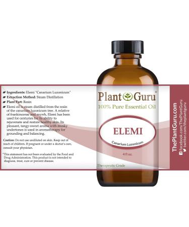 Plant Guru Elemi Essential Oil 4 oz - 100% Pure Undiluted Therapeutic Grade - Shop Internationally - Buy Online on GoSupps.com