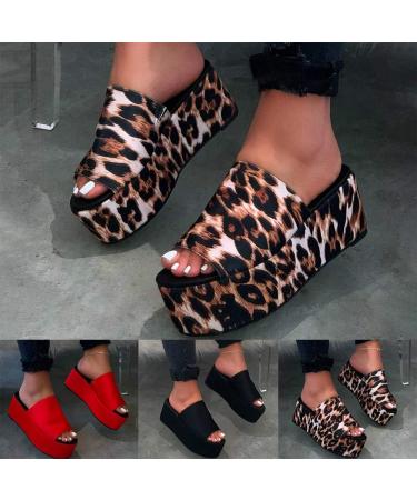 Stylish Women's Wedge Sandals - Platform Fish Mouth Peep Toe Summer Footwear in Soft Leather - Buy Online on GoSupps.com