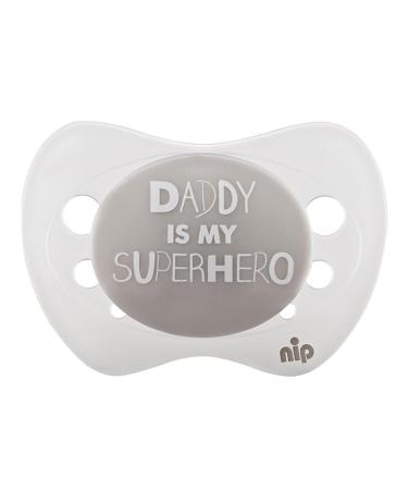 Limited Edition Nip Pacifier Set for Dads Grandmas & Grandpas - 2 Silicone Pacifiers with Protective Cap Size 1 - Ideal for International Shipping - Buy Online on GoSupps.com