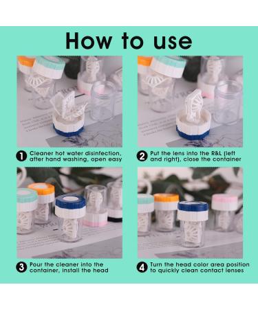 Sibba 5pcs Contact Lens Case - Portable Rotary Cleaner for Daily Use | International Shipping Available - Buy Online on GoSupps.com