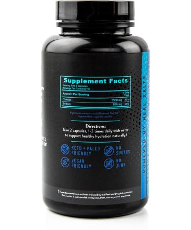 REDMOND Re-Lyte Hydration Support Capsules - 120 Count - Electrolyte Supplement for Optimal Hydration | International Shipping Available - Buy Online on GoSupps.com