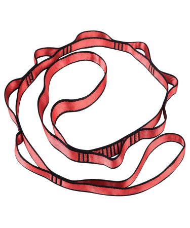 Daisy Chains yoga hammock extension straps climbing loops adjustable 8 -loops nylon climbing loop exercise strap for climbing aerial yoga fitness pilates stretch straps - red - Buy Online on GoSupps.com