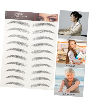 Baluue 24 Pcs Eyebrow Stickers Temporary Eyebrow Imitation Eyebrow 4d Temporary Eyebrows Soy Ink Black 7X1X0.1CMx2pcs Blackx2pcs - Buy Online on GoSupps.com