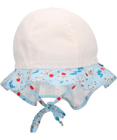 Sterntaler Girls Sun Hat with Flower Wreath | White 53 - Perfect for Summer & Sun Protection - Buy Online on GoSupps.com