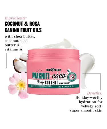 Soap & Glory Magnifi-coco Body Butter - Hydrating Coconut Cream with Vitamin A & Shea Butter - 300ml - Buy Online on GoSupps.com