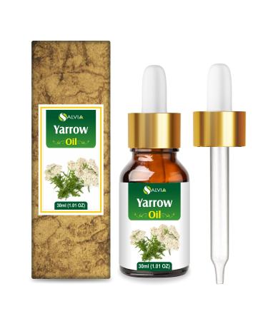 Salvia Yarrow Essential Oil 100% Pure & Natural - Undiluted Uncut Premium Oil - Therapeutic Grade - Use for Aromatherapy (30 ML with Dropper)