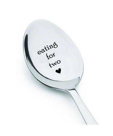 Eating For Two Spoon-Unique Pregnancy Reveal Idea- Pregnancy Gift- Baby Shower Gift-New Arrival Present