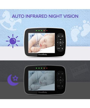 Remote Pan-Tilt-Zoom Baby Monitor | 3.5 Large Screen, Night Vision, Two-Way Talk, Room Temperature, Lullabies | 960ft Range - Buy Online on GoSupps.com