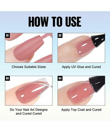 TOMICCA Soft Gel Nail Tips - 180Pcs Short Coffin Acrylic Press on Nails with 3 in 1 Gel x Nail Color - Pink Short Coffin Dark Pink | Full Cover Preformed Base Coat for Beginners - Buy Online on GoSupps.com