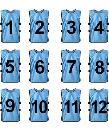 TOPTIE Numbered Training Vests Set (#13-24) - Pack of 12 Soccer Pinnies - Buy Online on GoSupps.com