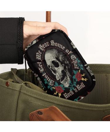 Buy Rock 'n' Roll Skull Roses Pill Case | Weekly Medicine Organizer & Travel Bag | Seven-Day Vitamin & Supplement Holder - Buy Online on GoSupps.com