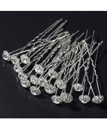 Yantu 20 Pcs Bridal Flower Crystal Hair Pins for Wedding Hair Jewelry - Buy Online on GoSupps.com