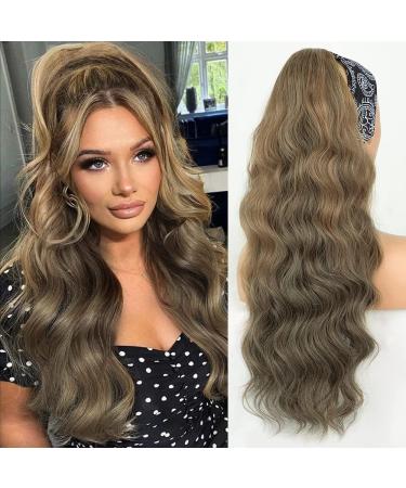 Horse tail Extensions ombre brown long wrapped hair part ponytail natural art hair hair extensions extensions for women afro braid ponytail approx. 60cm 092e approx. 60cm/24zoll ombre brown 1