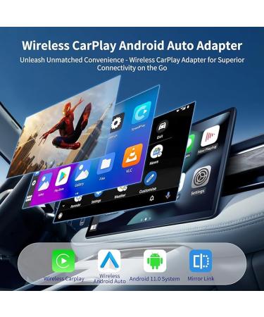 Elefocus Wireless Carplay & Android Auto Adapter Ai Box 4 in 1 Streaming Supports Netflix/YouTube/Play Store/TF Card for OEM Wired CarPlay Cars - Buy Online on GoSupps.com
