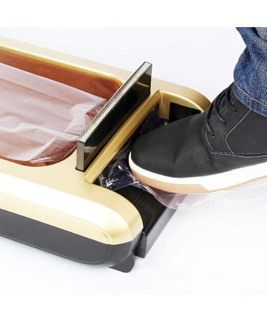 Automatic Shoe Film Machine Foot-Operated self-Wearing Shoe Cover Dispenser with Disposable 1 roll of Shoe Film for Home Hotels Factories Laboratory Can be Used 600 Times Gold - Buy Online on GoSupps.com