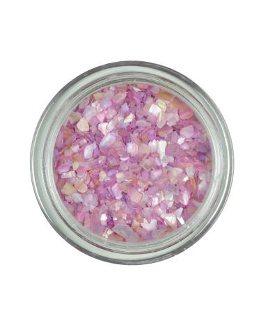 N&BF Nail Art Crushed Shells - Pink Perlmutt Splinters for Gel & Acrylic Nails | Glitter Sea Shells Inlays - Buy Online on GoSupps.com