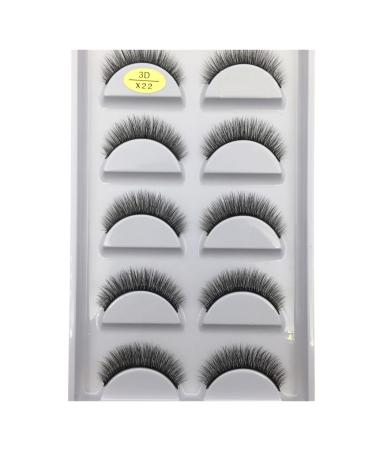UAMOU 10/50 Boxes 37 Style 5 Pairs Natural 3D False Eyelashes Makeup Fake Eye Lashes Faux Cils Make Up Beauty Maquillaje Cheerfully (Color : 5Pairs X22 Size : 10 Boxes 50Pairs)