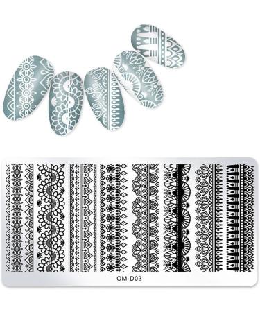 5 PCs Nail Stamping Plates - Nail Art Stencils for Manicure | International Shipping - Buy Online on GoSupps.com