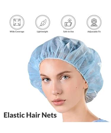 1000 Pack Disposable Hair Nets for Food Service and Medical Professionals - 21 Elastic Cap for Nurses, Doctors, Lunch Ladies - Large Size for Long Hair - Buy Online on GoSupps.com