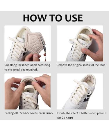 Oluksk Heel Cushions - Self-Adhesive Foot Care Pillows for Oversized Shoes (Khaki 10mm 2 Pairs) | Comfort & Protection - Buy Online on GoSupps.com