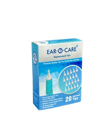 Ear Wax Removal Tips - 20 Soft Silicone Replacement Tips with Spiral Grooves & Safety Stop - 360 Gentle Cleaning for Clear Ears - Medical Grade Alternative to Q-Tips