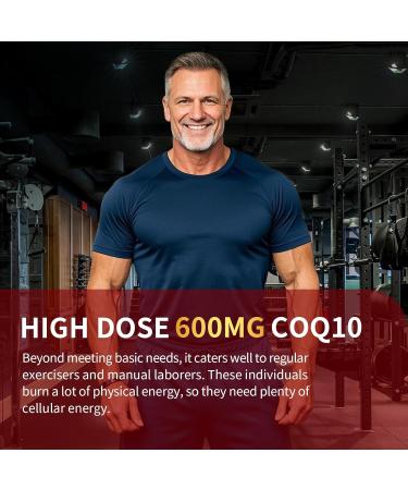 CoQ10-600mg-Softgels - Extra Strength Coenzyme Q10 with PQQ Omega-3 & BioPerine - High Absorption CoQ10 Supplements Antioxidant (Ubiquinone) for Heart Health & Energy Production 120 Softgels 120 Count (Pack of 1) - Buy Online on GoSupps.com