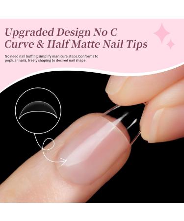 EARLMONI 432 pieces Almond Nail Tips - Full Coverage Soft Gel Nail Tips Set Prepolished Artificial Nail Tips Set with Glue Nail File Cuticle Pusher 12 Sizes Medium Almond Nail Tips - Buy Online on GoSupps.com
