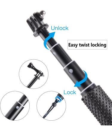 Trehapuva Selfie Stick 28 Extension Monopod for GoPro, AKASO, Xiaomi, SJCAM - Waterproof Hand Grip Pole for Hero 10/9/8/7/6/5/4/3+, Session, SJ4000/5000/6000 - GP28 - Buy Online on GoSupps.com