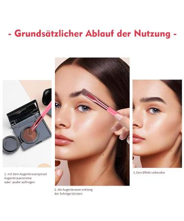 2-Part Multifunctional Eyebrow Brush Set - Square & Angled Brushes for Perfect Brows | Concealer & Finishing Makeup Brush | Shop Internationally - Buy Online on GoSupps.com