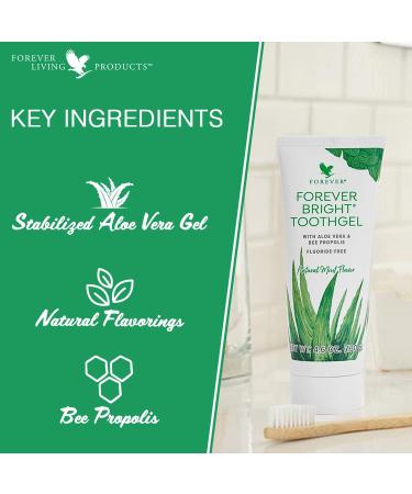 Forever Bright Toothgel 4.6oz Tube - Natural Mint Flavor - 1 Pack - Buy Online on GoSupps.com