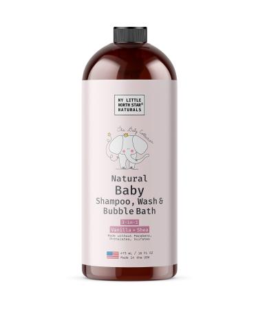 My Little North Star Baby Shampoo  Gentle Head-To-Toe 2-in-1 Baby Soap  Baby Shampoo and Body Wash and Natural Baby Shampoo and body wash + Baby Bubble Bath (Vanilla Shea 1 Pack)