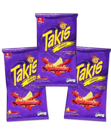 Takis Fuego Family Size Party Pack, 9.9 Oz (Pack of 3) Fuego 9.9 Ounce (Pack of 3)