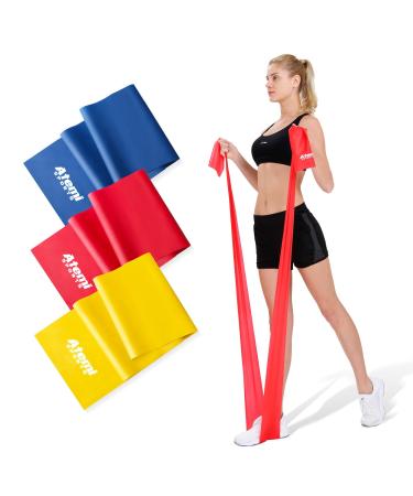 Resistance tapes 3-series set |2m long fitness band set for training & physiotherapy |Gymnastics band for muscle building & fitness |Resistance bands