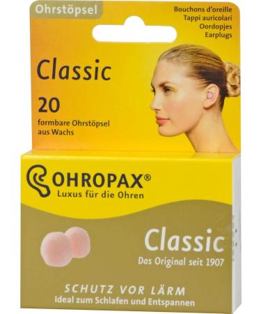 Ohropax Wax Classic Earplugs - 20 Pack | Best Noise Reduction for Sleep & Travel | International Shipping Available - Buy Online on GoSupps.com