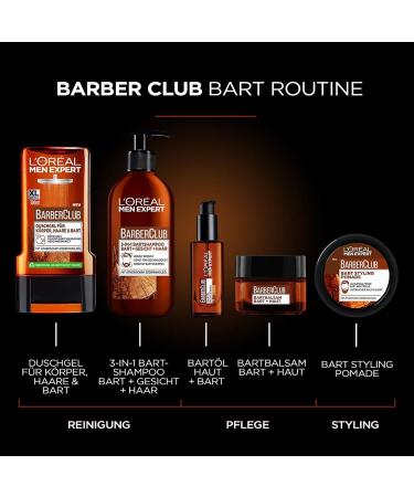 L'Or al Men Expert Barber Club Shower Gel for Men - 300ml | Body Hair & Beard Cleansing - Buy Online on GoSupps.com