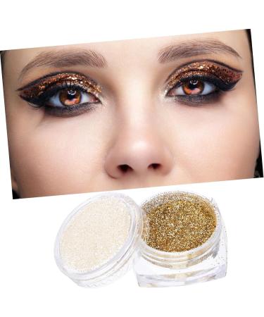 Didiseaon 2pcs glitter eyeshadow Highlighter flash loose eyeshadow glitter 1 count (Pack of 1) Golden - Buy Online on GoSupps.com