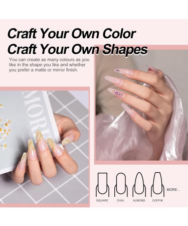 Mobray Poly Nail Gel Jelly Nude Apricot Pink 60 ML - Extension & Builder Gel for Natural Acrylic Nails - Nail Art for Beginners & Professionals - Buy Online on GoSupps.com